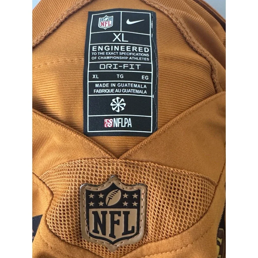 Nike 49ers McCaffrey #23 Salute to Service Limited Jersey XL Brown Dri-Fit